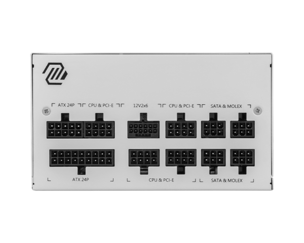 ⁦MSI MAG A850GL 850W Gen5 White⁩ – תמונה ⁦2⁩