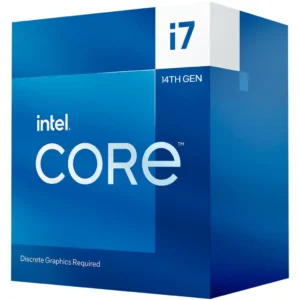 מעבד Intel Core i7-14700 עם 20 ליבות, תדר עד 5.4GHz, תמיכה ב־DDR5, גרפיקה UHD 770 וביצועים גבוהים – מושלם לגיימינג, עבודה ויצירת תוכן