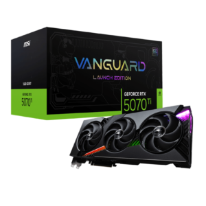 כרטיס המסך MSI GeForce RTX 5070 Ti 16G VANGUARD SOC LAUNCH EDITION הוא פתרון עוצמתי לגיימרים ויוצרי תוכן המחפשים ביצועים גבוהים, קירור מתקדם ועיצוב יוקרתי.​