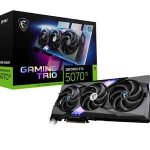 כרטיס מסך MSI GeForce RTX 5070 Ti 16GB GAMING TRIO OC PLUS, קירור מתקדם, טכנולוגיית Ray Tracing, ביצועים גבוהים לגיימינג ברזולוציה גבוהה