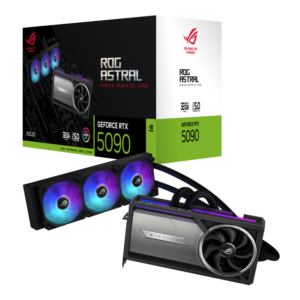 ASUS ROG Astral GeForce RTX 5090 OC Edition, כרטיס מסך עם קירור נוזלי מתקדם ותאורת RGB, אידיאלי לגיימינג ועריכה גרפית