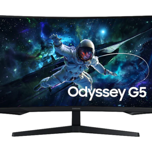 Samsung Odyssey G5 G55C 32" 2K קעור גיימינג עם FreeSync וזמן תגובה 1ms.