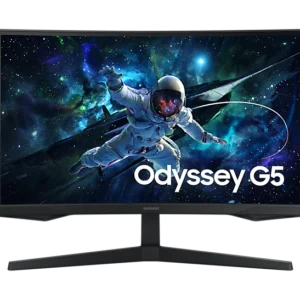 Samsung Odyssey G5 G55C 27" QHD 165Hz קעור גיימינג עם FreeSync וזמן תגובה 1ms.