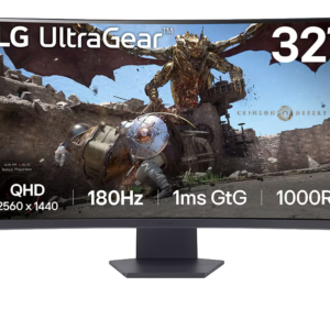 LG UltraGear 32GS60QC-B 32" QHD VA 180Hz 1ms Gaming Monitor with HDR10 and AMD FreeSync.​