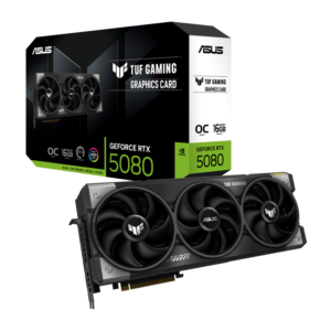 כרטיס מסך ASUS TUF Gaming GeForce RTX 5080 16GB GDDR7 OC Edition עם קירור עמיד, ביצועים יציבים ועיצוב קרבי לגיימרים שמחפשים כוח ואמינות