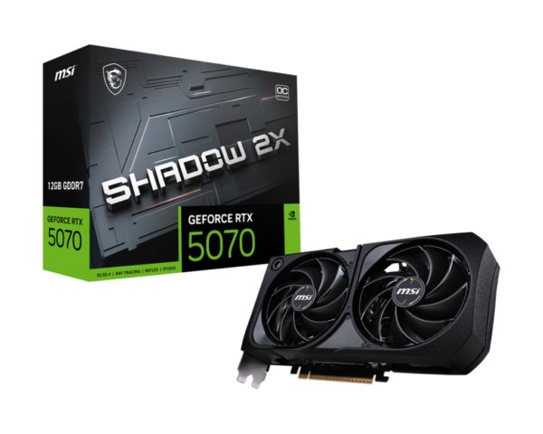 ה-MSI GeForce RTX 5070 12G SHADOW 2X OC הוא כרטיס גרפי עוצמתי שמתאים לגיימרים וליוצרים מקצועיים שמחפשים ביצועים מרהיבים וגרפיקה ריאליסטית במיוחד. עם טכנולוגיות מתקדמות כמו Ray Tracing, DLSS 4, ו-NVIDIA Reflex 2, מדובר בכרטיס שמתאים לכל אתגר גיימינג ויצירה