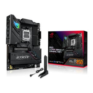 לוח אם ASUS ROG STRIX B850-F GAMING WIFI – תומך ב-AMD AM5, זיכרון DDR5, חיבורי PCIe 5.0, Wi-Fi 6E וקירור מתקדם לביצועי גיימינג מקסימליים!