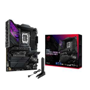 לוח אם ASUS ROG STRIX Z890-E GAMING WIFI – תומך ב-Intel LGA1851, זיכרון DDR5, חיבורי PCIe 5.0, Wi-Fi 7 וביצועי גיימינג מתקדמים עם קירור משופר