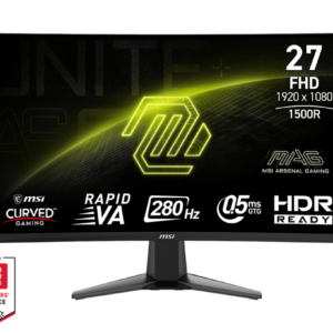 מסך מחשב גיימינג קעור 27 אינץ MSI MAG 276CXF – כולל Full-HD VA 280Hz 0.5MS