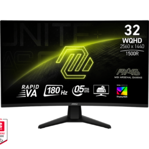 מסך מחשב גיימינג קעור 31.5 אינץ MSI 32CQ6F – כולל 2K WQHD VA 180Hz 0.5MS