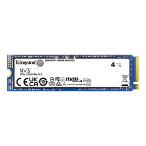 כונן SSD Kingston NV3 4TB PCIe 4.0 x4 בתצורת M.2 2280 – מהיר ואמין לאחסון מתקדם.